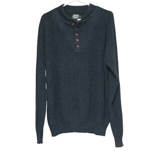 Cabelas Outdoor Gear Mens Sweater Large Tall Gray Green Long-Sleeve Brown Button